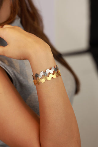 Zigzag Silver Band