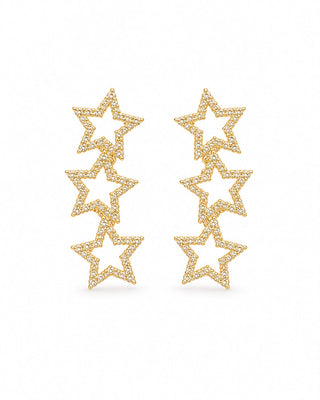 Triple Star Earrings