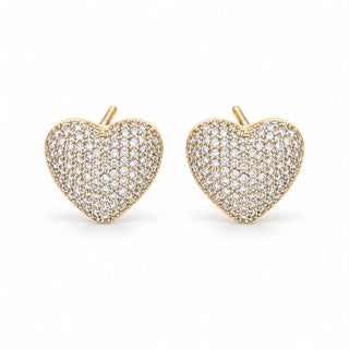 Gold Amour Pavé Earrings