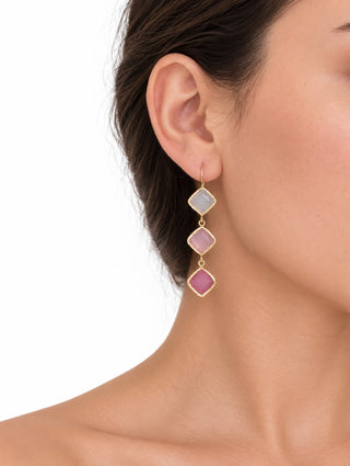 Rosé Cascade Earrings